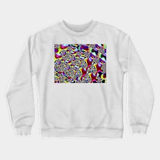 Multicoloured Abstract Fractal Design Crewneck Sweatshirt